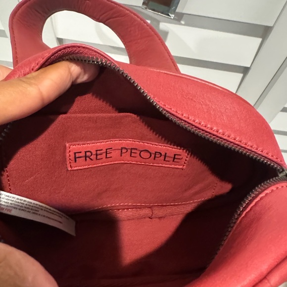 Free People NWT Say Yes Red Mini Bag in 100% Sheep Leather. - Picture 11 of 15
